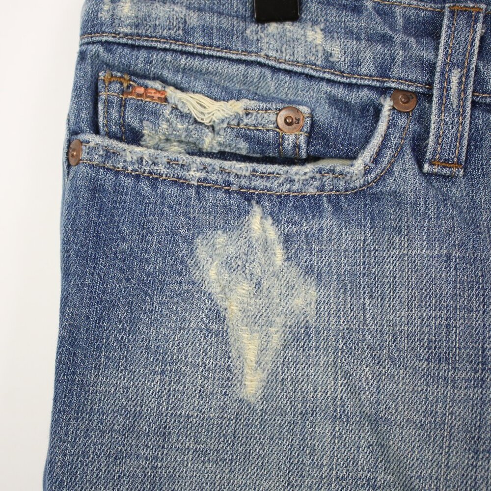 Joe's Womens 27" Denim Bermuda Distressed Jean Shorts - Picture 3 of 7
